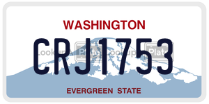 CRJ1753  license plate in WA
