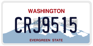 CRJ9515 license plate in Washington