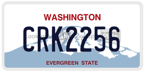 CRK2256  license plate in WA