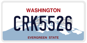 CRK5526  license plate in WA