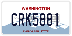 CRK5881 license plate in Washington