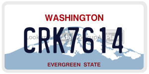 CRK7614  license plate in WA