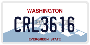 CRL3616  license plate in WA