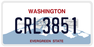 CRL3851  license plate in WA
