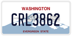CRL3862  license plate in WA