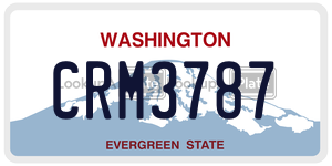 CRM3787 license plate in Washington