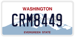 CRM8449  license plate in WA