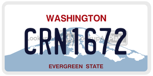 CRN1672  license plate in WA