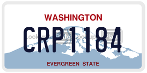 CRP1184  license plate in WA