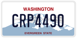 CRP4490 license plate in Washington