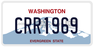 CRR1969  license plate in WA