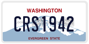 CRS1942 license plate in Washington