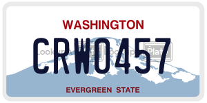 CRW0457  license plate in WA