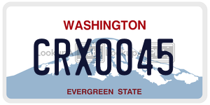 CRX0045  license plate in WA