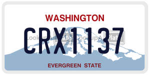 CRX1137  license plate in WA