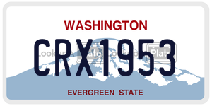 CRX1953 license plate in Washington
