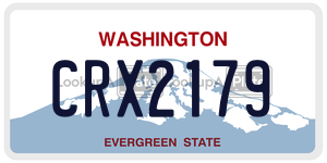 CRX2179  license plate in WA