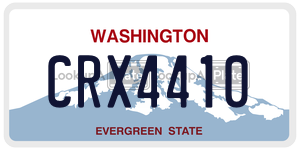 CRX4410  license plate in WA