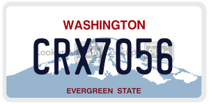 CRX7056 license plate in Washington