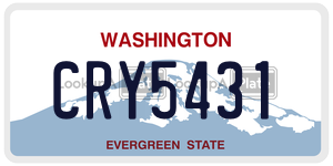 CRY5431 license plate in Washington