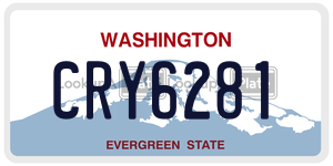 CRY6281  license plate in WA