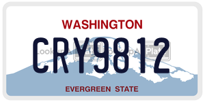 CRY9812 license plate in Washington