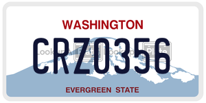 CRZ0356 license plate in Washington