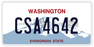 CSA4642  license plate in WA