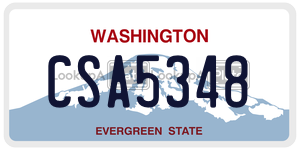 CSA5348 license plate in Washington