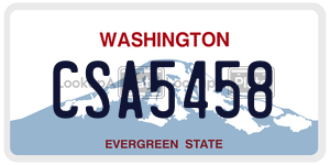 CSA5458  license plate in WA