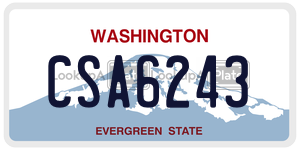 CSA6243  license plate in WA