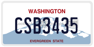 CSB3435  license plate in WA