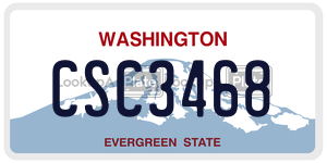 CSC3468 license plate in Washington