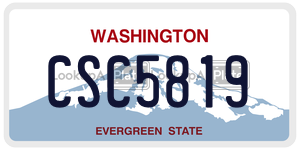 CSC5819 license plate in Washington