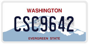 CSC9642  license plate in WA