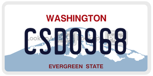 CSD0968 license plate in Washington