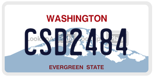 CSD2484 license plate in Washington