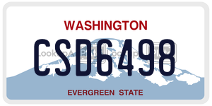 CSD6498  license plate in WA