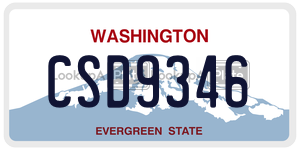 CSD9346  license plate in WA