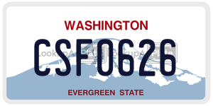 CSF0626 license plate in Washington