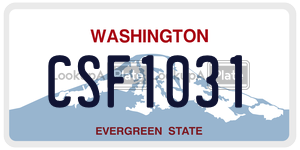 CSF1031 license plate in Washington