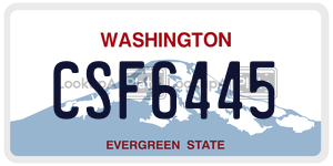 CSF6445  license plate in WA