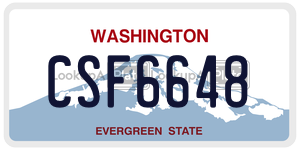CSF6648  license plate in WA