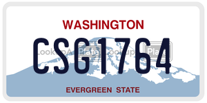 CSG1764  license plate in WA