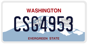 CSG4953 license plate in Washington