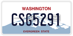 CSG5291 license plate in Washington