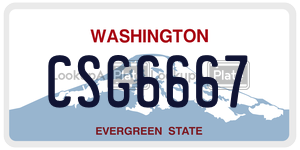 CSG6667 license plate in Washington