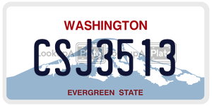 CSJ3513  license plate in WA