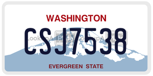 CSJ7538  license plate in WA