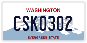 CSK0302  license plate in WA